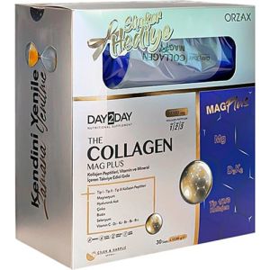 Day2Day Collagen Mag Plus Çilek Karpuz Aromalı 30 Saşe + Shaker Hediyeli 8697595876268