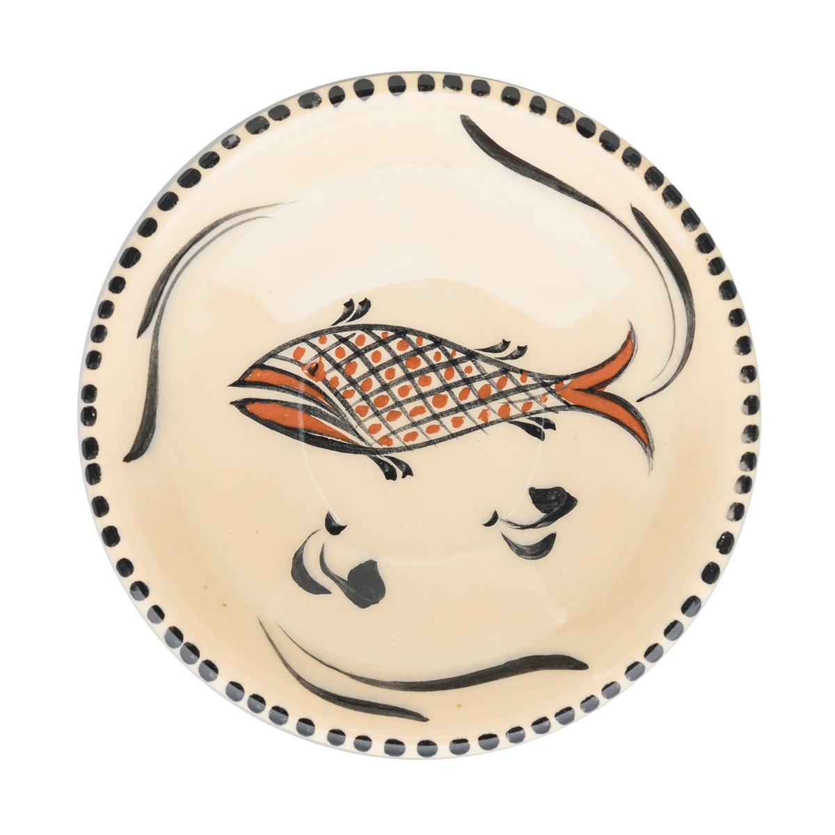 Selçuklu Stilize Balıklı Kase (16cm)