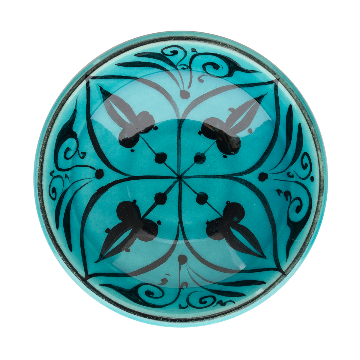 Selçuklu Stilize Bitki Motifli Kase (16cm)