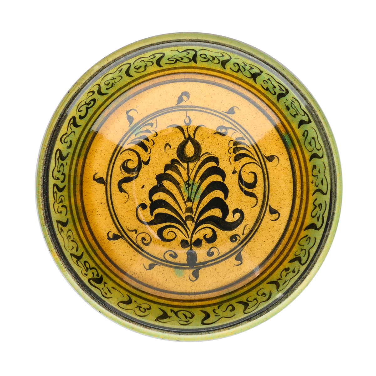 Selçuklu Stilize Bitkisel Motifli Kase (16cm)