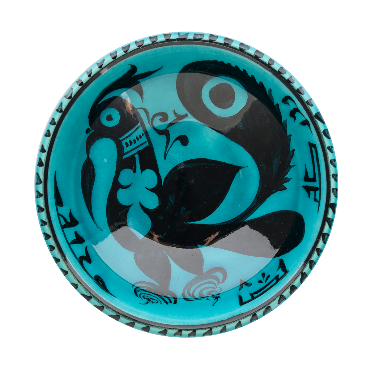 Selçuklu Stilize Kuş Motifli Kase (16cm)