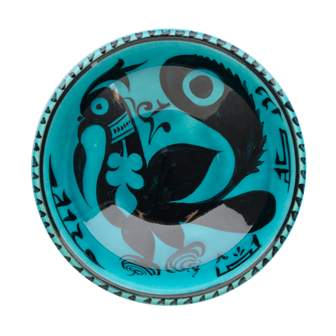 Selçuklu Stilize Kuş Motifli Kase (16cm)