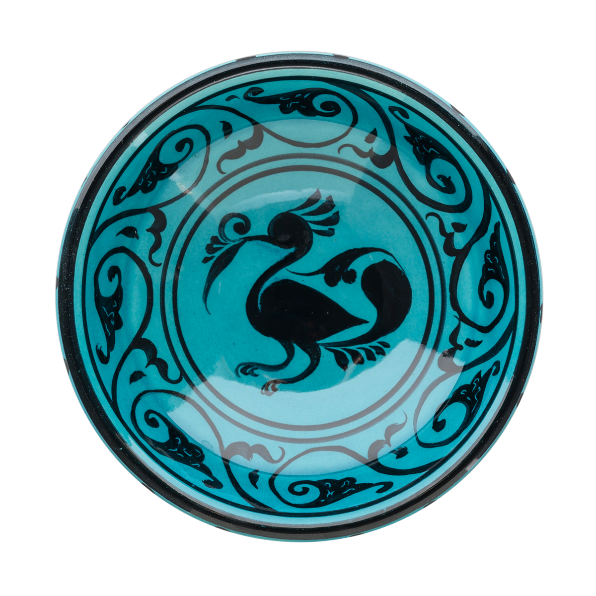 Selçuklu Stilize Yaprak ve Kuş Desenli Kase (16cm)