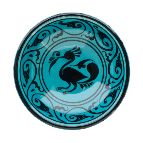 Selçuklu Stilize Yaprak ve Kuş Desenli Kase (16cm)