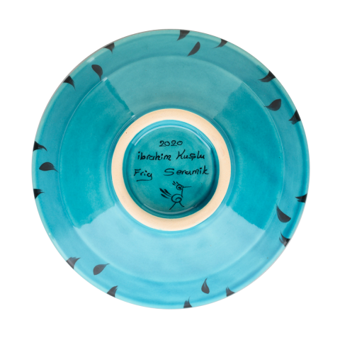 Selçuklu Stilize Yaprak ve Kuş Desenli Kase (16cm)