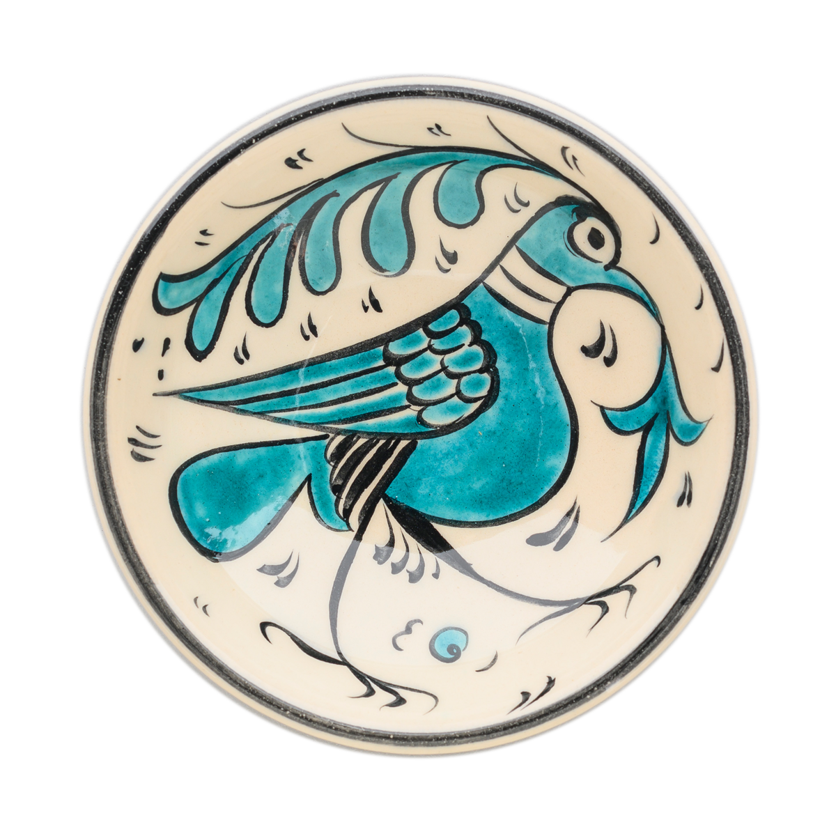 Selçuklu Stilize  Kuşlu Kuş Desenli Kase (16cm)