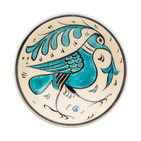 Selçuklu Stilize  Kuşlu Kuş Desenli Kase (16cm)