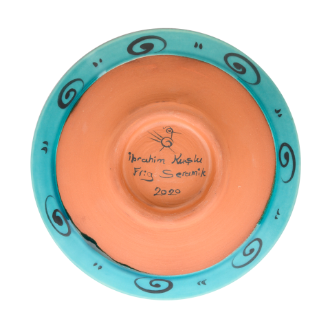 Selçuklu Figüratif Turkuaz Kase (16cm)