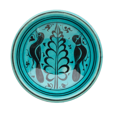 Selçuklu Hayat Ağaçlı Çift Kuşlu Kase (16cm)