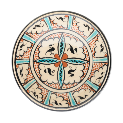 Selçuklu Stilize Kuş Desenli Figüratif Kase (16cm)