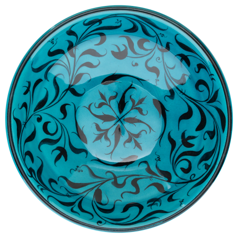 Selçuklu Balık ve Çiçek Desenli Kase (22cm)