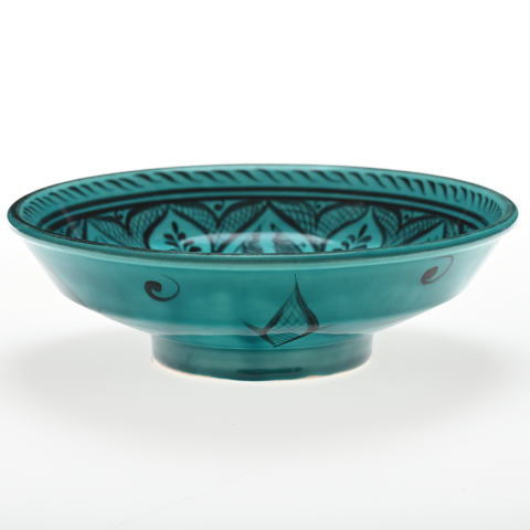 Selçuklu Yaprak ve Geometrik Desenli Kase (22cm)