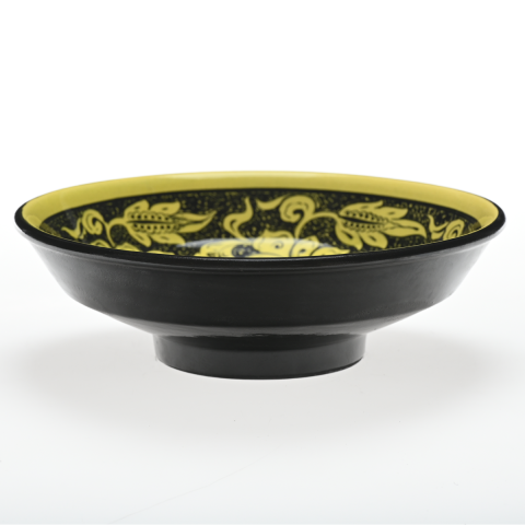 Selçuklu Bitkisel Motifli Çukur Kase (22cm)