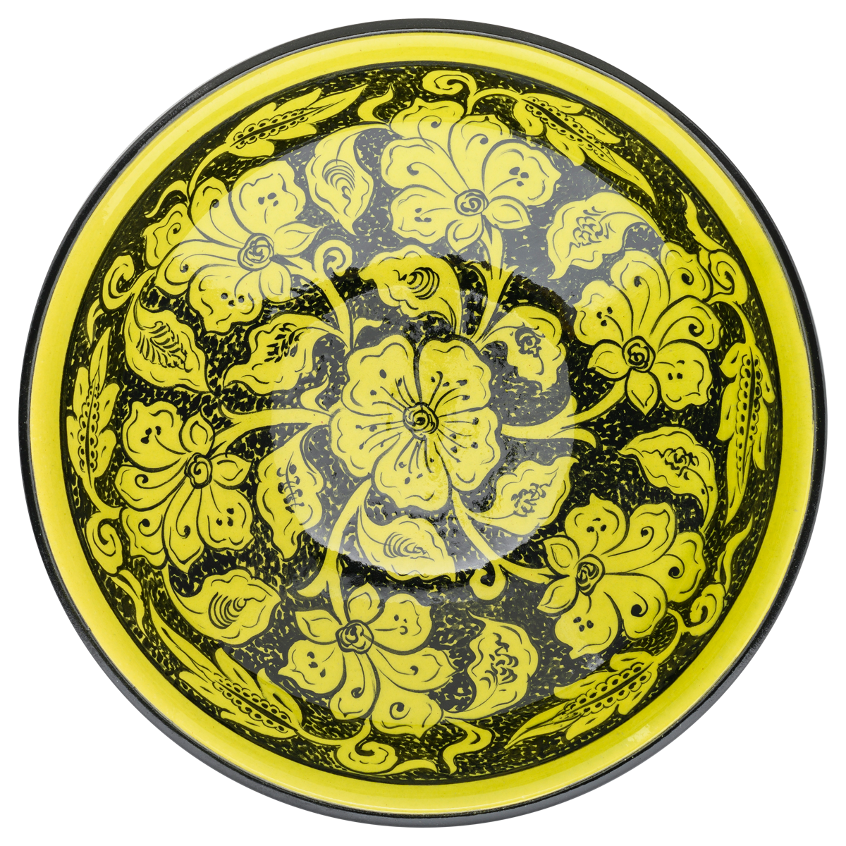 Selçuklu Bitkisel Motifli Çukur Kase (22cm)