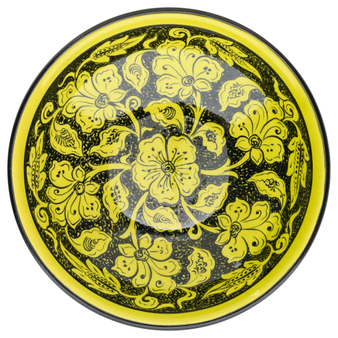 Selçuklu Bitkisel Motifli Çukur Kase (22cm)