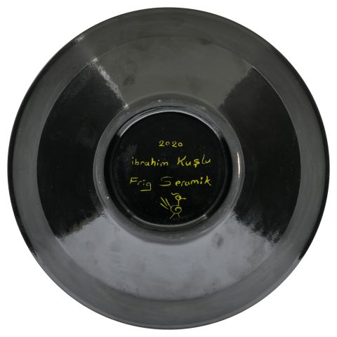 Selçuklu Bitkisel Motifli Çukur Kase (22cm)