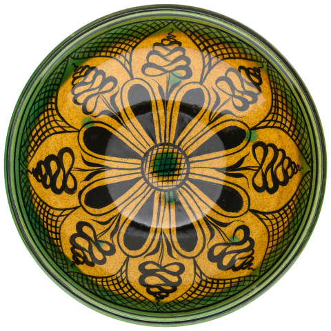 Beylikler Dönemi Stilize Çiçek Desenli Kase (22cm)