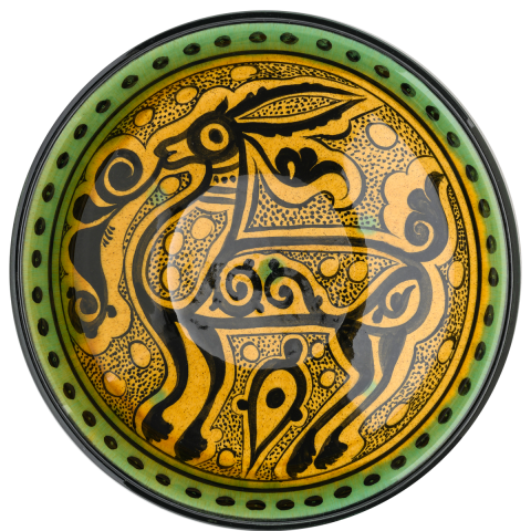 Selçuklu Stilize Geyik Motifli Kase (22cm)