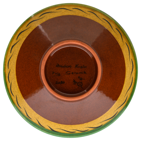 Selçuklu Stilize Kuş Desenli Kase (22cm)