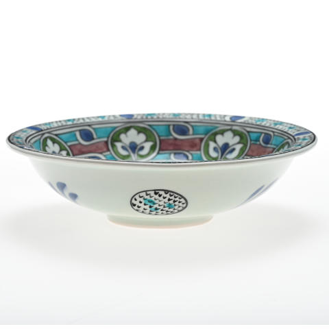 Beylikler Dönemi Lotus Çiçekli Radyal Desenli Tabak 23cm