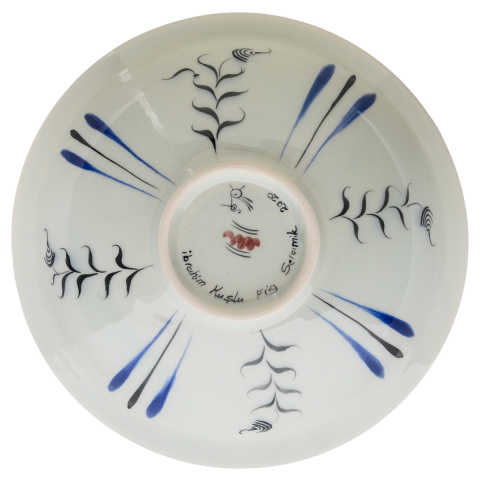 Beylikler Dönemi Figüratif Desenli Çukur Tabak 23cm