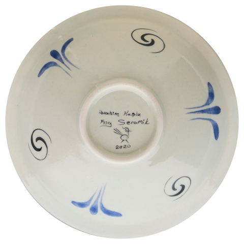 Beylikler Dönemi Radyal ve Balık Motifli Tabak 23cm