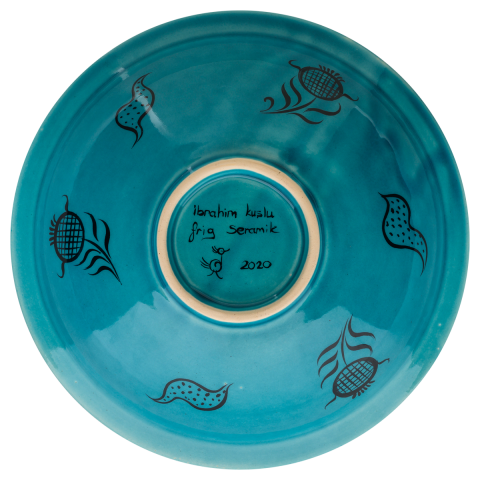 Selçuklu Hayat Ağaçlı Çift Kartal Desenli Tabak 23cm