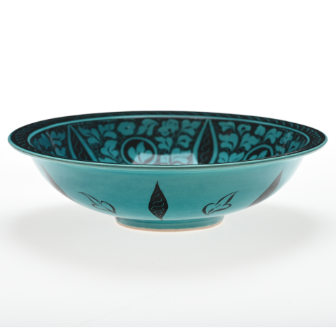 Selçuklu Doğa Tasvirli Kuş Desenli Çukur Tabak (23cm)