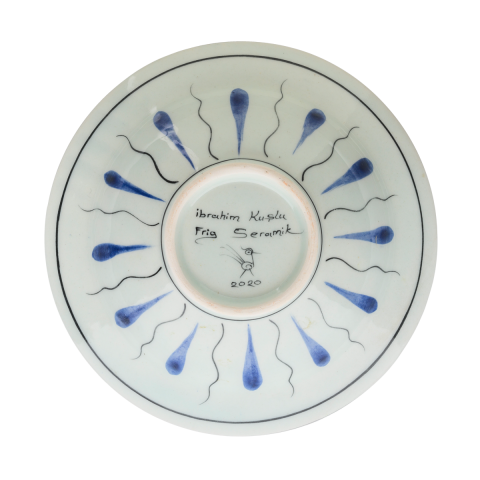 Beylikler Dönemi Lotus Çiçekli Radyal Desenli Tabak (19cm)