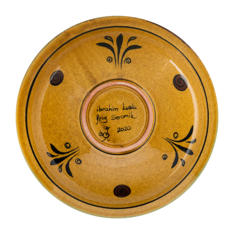 Selçuklu Figüratif Salyangoz Desenli Tabak (23cm)