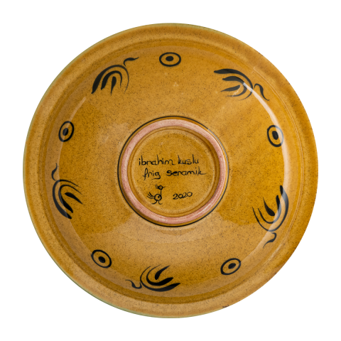 Selçuklu Figüratif Sarı Tabak (23cm)