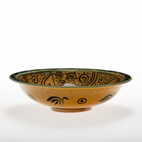 Selçuklu Figüratif Sarı Tabak (23cm)