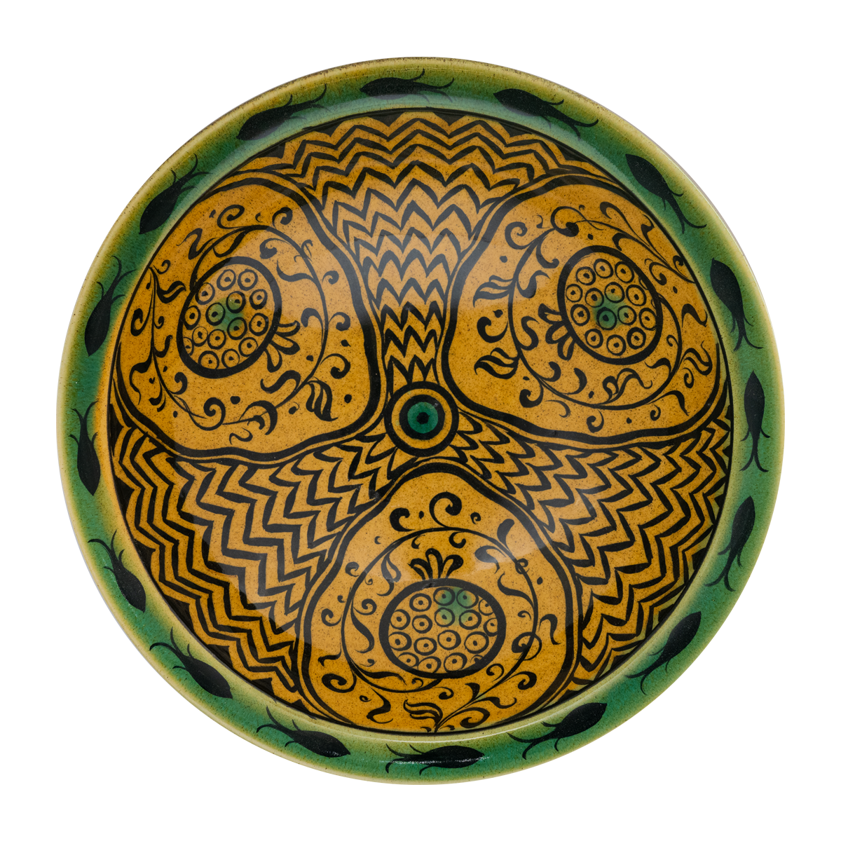 Selçuklu Uyarlaması Nar Desenli Tabak (23cm)