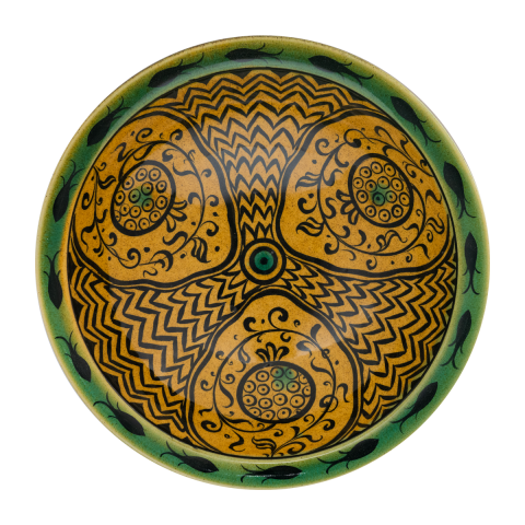 Selçuklu Uyarlaması Nar Desenli Tabak (23cm)