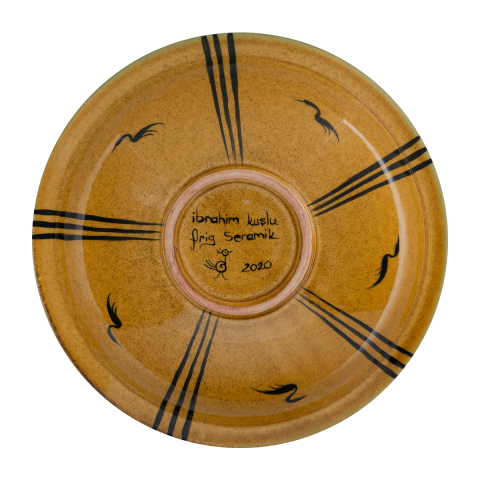 Selçuklu Tepeli Kuş Desenli Tabak (23cm)
