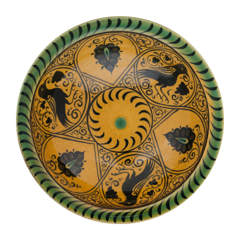 Selçuklu Stilize Kartal Motifli Tabak (23cm)