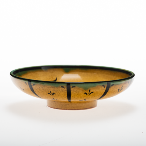 Selçuklu Stilize Balıkçıl Kuş Desenli Tabak (19cm)