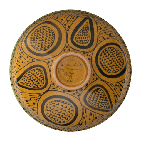 Selçuklu Stilize Tavus Kuşlu Kase (26cm)