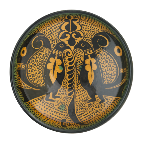 Selçuklu Stilize Tavus Kuşlu Kase (26cm)