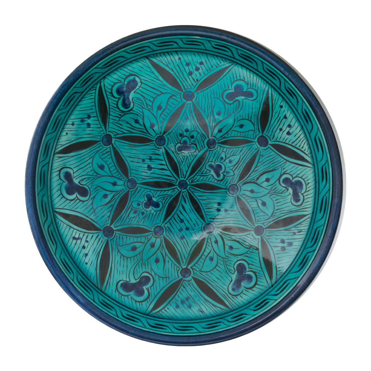 Selçuklu Stilize Geometrik Desenli Kase (26cm)