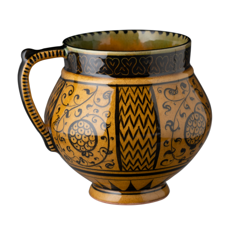 Selçuklu Nar Motifli Sarı Maşrapa