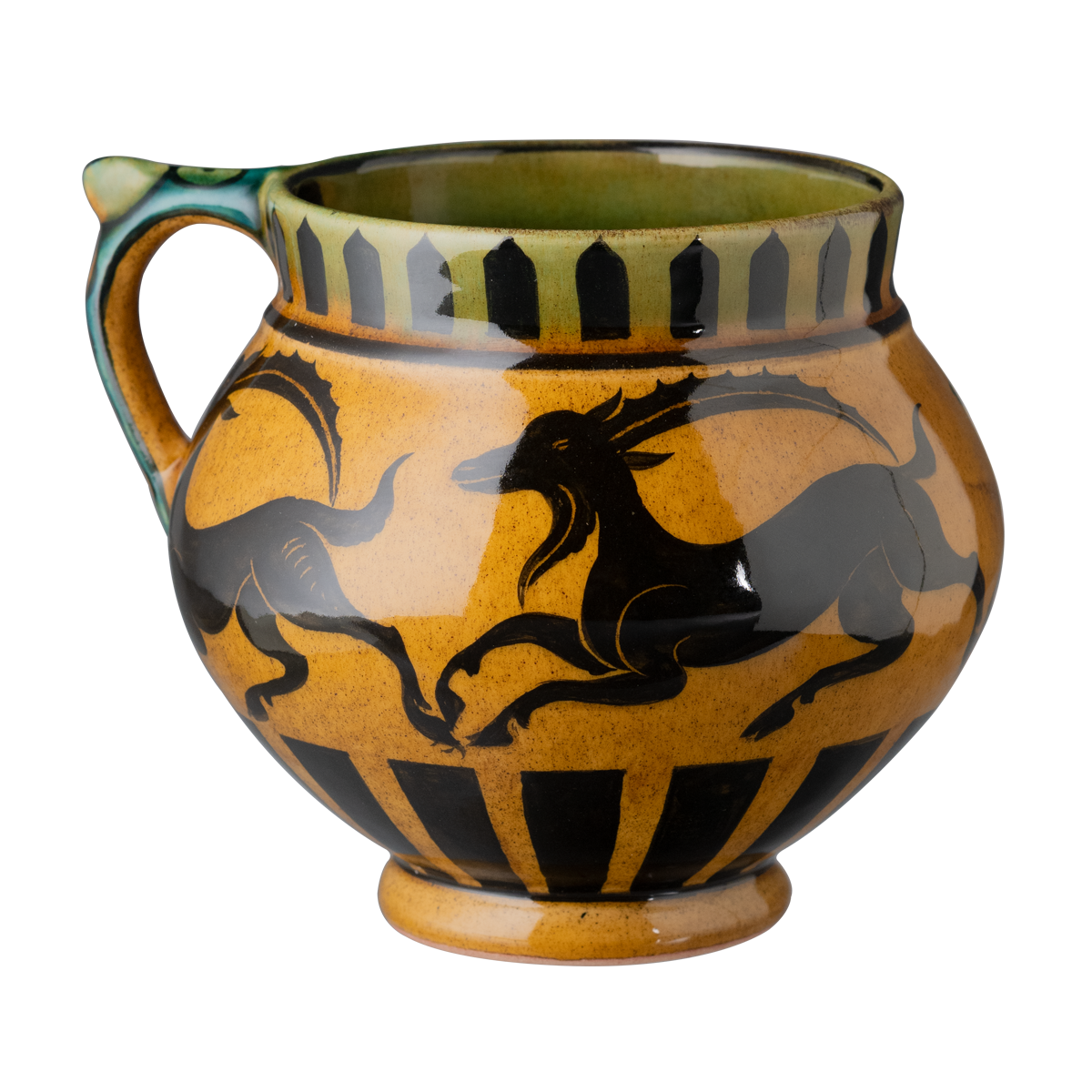 Selçuklu Keçi Figürlü Sarı Maşrapa