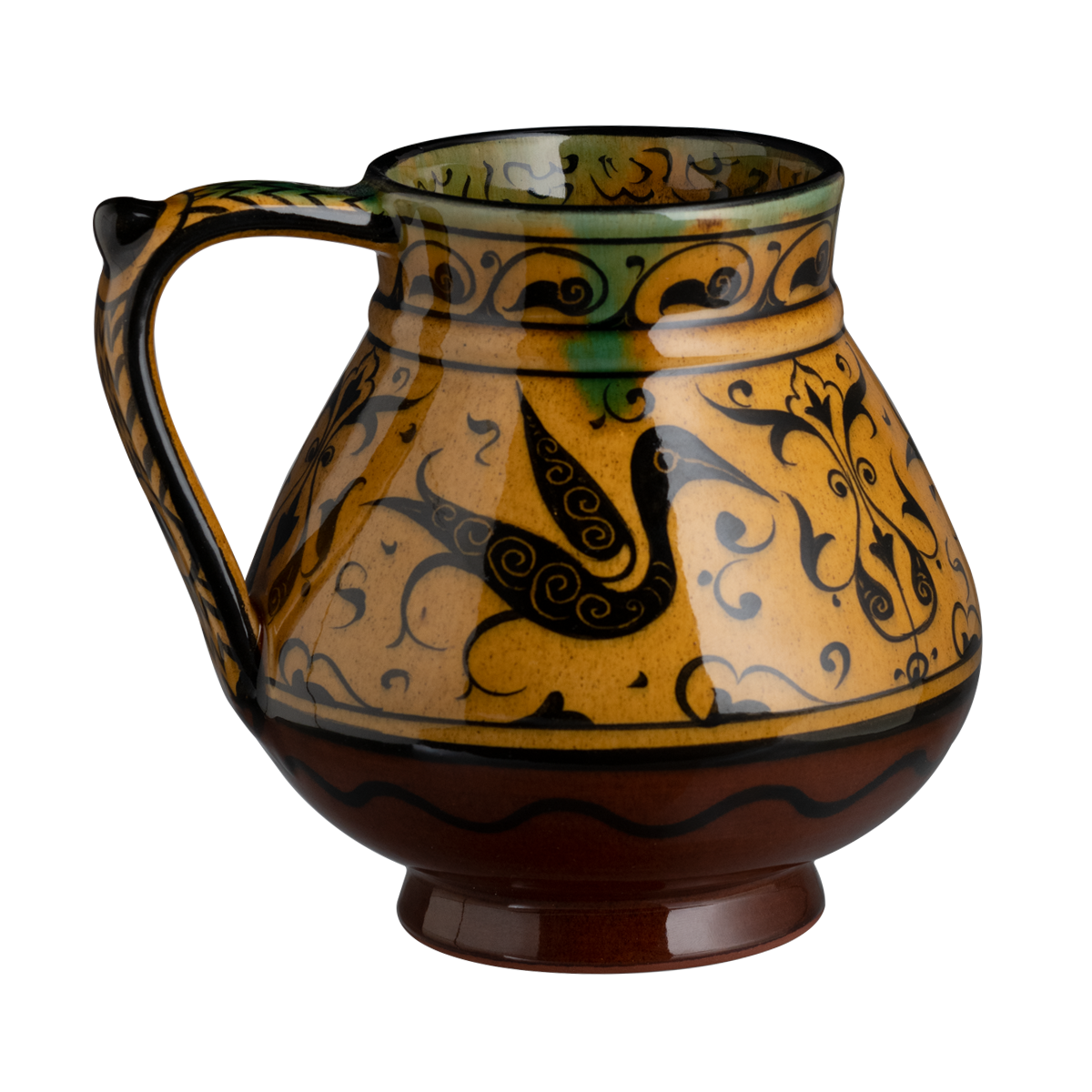 Selçuklu Stilize Kuş ve Doğa Motifli Maşrapa