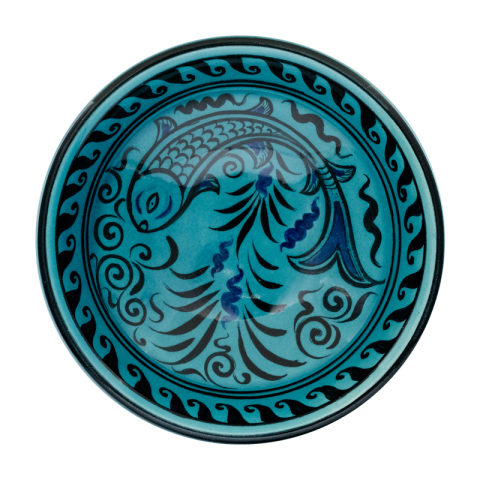 Selçuklu Stilize Balık Desenli Kase (16cm)