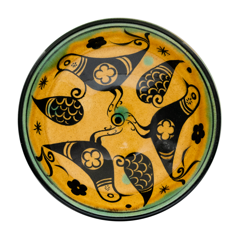 Selçuklu Stilize Kuş Desenli Kase (16cm)