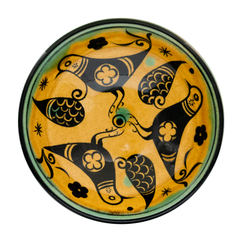 Selçuklu Stilize Kuş Desenli Kase (16cm)