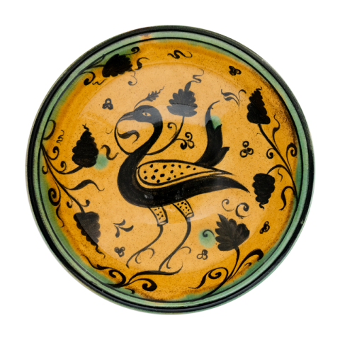 Selçuklu Stilize Kuş Motifli Kase (16cm)