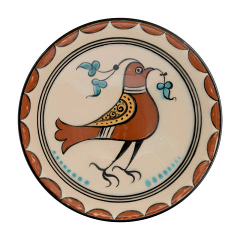 Selçuklu Stilize Kuş Motifli Kase (16cm)