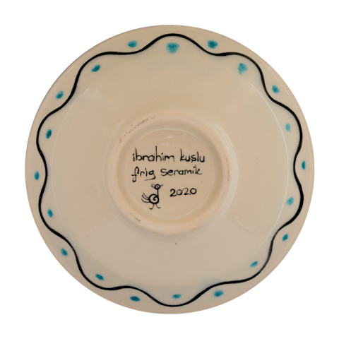 Selçuklu Stilize Kuş Motifli Kase (16cm)