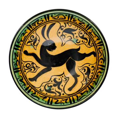 Selçuklu Stilize Tavşan Desenli Kase (16cm)